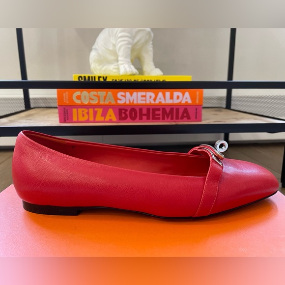 BNIB Hermes Kelly lock Ballet flats sz 37.5 - Picture 9 of 16